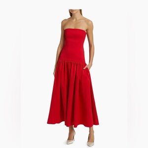 Alice and Olivia Oriana Maxi Dress in Bright Ruby